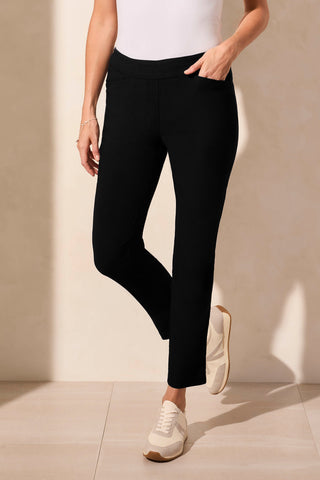 Flatten It® Pull-On Ankle Pant With Back Seam-Black