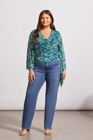 alt view 1 - SOPHIA CURVY STRAIGHT LEG JEANS-Dk.vintage