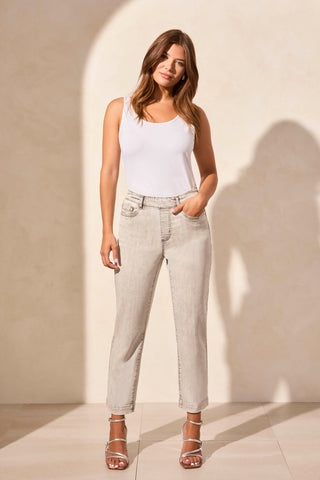 Audrey Pull-On Crop Straight Jeans With Front Crease-Shadowmist