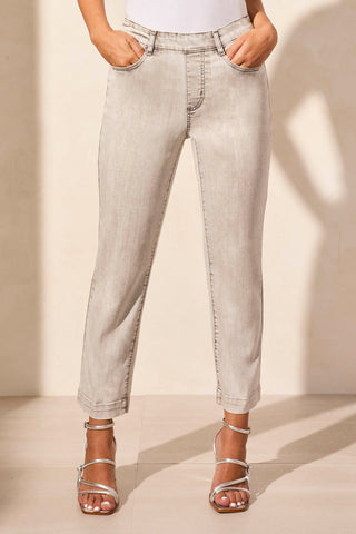 Audrey Pull-On Crop Straight Jeans With Front Crease-Shadowmist