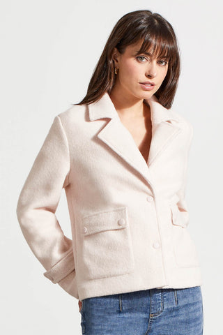 alt view 1 - BOILED WOOL PEACOAT-Blush