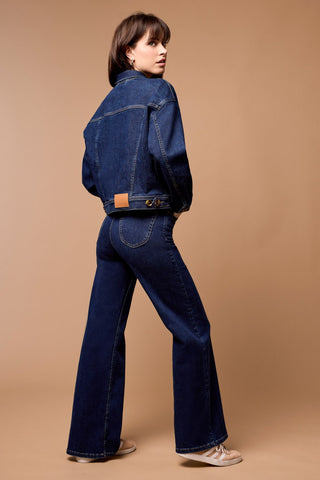 alt view 4 - BROOKE HIGH RISE PALAZZO JEANS-Dk. denim