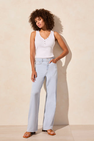 Brooke High Rise Wide Leg Jeans-Bluewhite