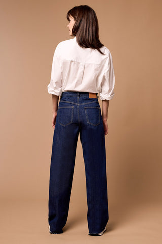 alt view 4 - BROOKE HIGH RISE WIDE TROUSER JEANS-Dk. denim