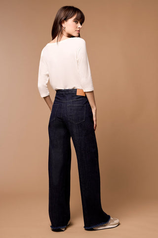 alt view 4 - BROOKE HIGH RISE WIDE TROUSER JEANS-Rinse