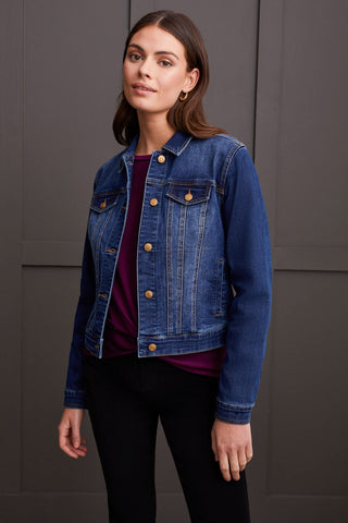 alt view 4 - CLASSIC DENIM JACKET WITH POCKETS-Bluemoon