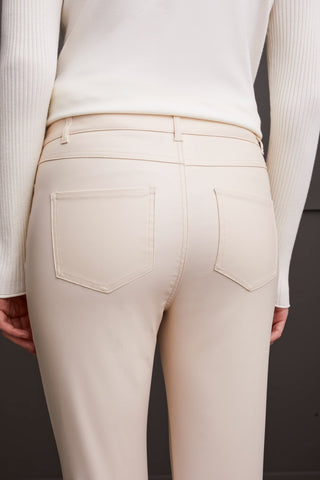 alt view 3 - COATED STRAIGHT LEG 5 POCKET PANTS-Moonstone