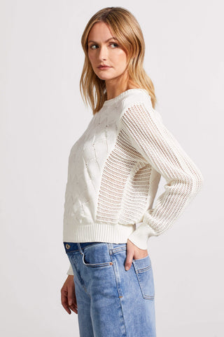 alt view 3 - DOLMAN CREW NECK SWEATER WITH SPECIAL WASH-Eggshell