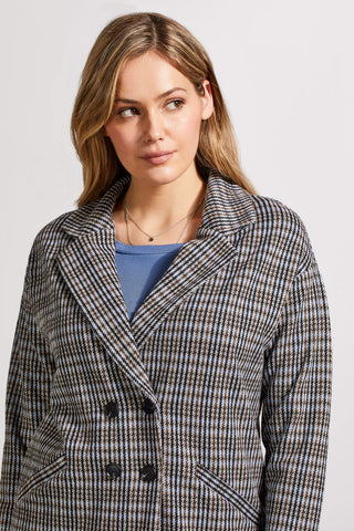 alt view 2 - DOUBLE-BREASTED KNIT BLAZER-Periblue