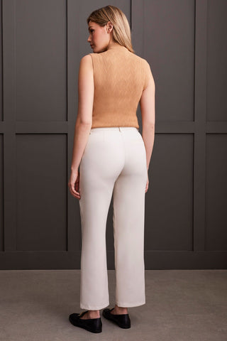 alt view 3 - FLY FRONT TROUSERS WITH PIN TUCKS-Moonstone