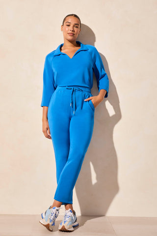 Techno Lux Pull-On Capri With Side Slits-Riviera