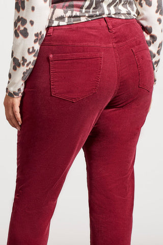 alt view 3 - MICRO CORD AUDREY PULL-ON SLIM ANKLE PANTS-Raisin