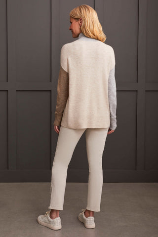 alt view 4 - MOCK NECK COLORBLOCK SWEATER-H.aloe