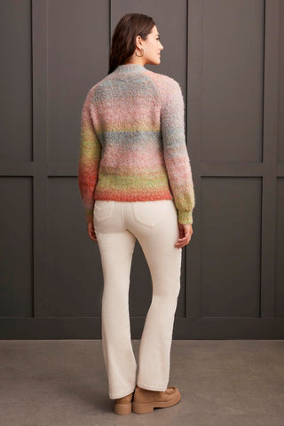 alt view 3 - OMBRE BOUCL√â/ MOCK NECK SWEATER-Orchid