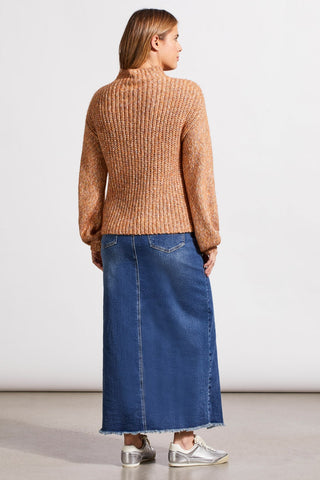 alt view 3 - OVERSIZED FUNNEL NECK SWEATER-Almond