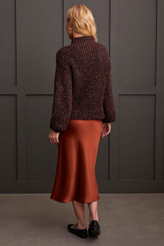 alt view 3 - OVERSIZED FUNNEL NECK SWEATER-Coffee bean