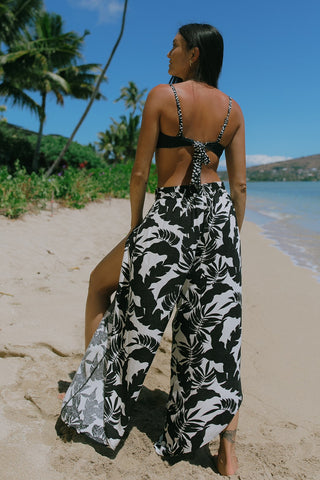 Waimea Printed Cover-Up Pants With Sash-Waimea