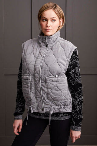 alt view 1 - QUILTED LYOCELL VEST-Elephant