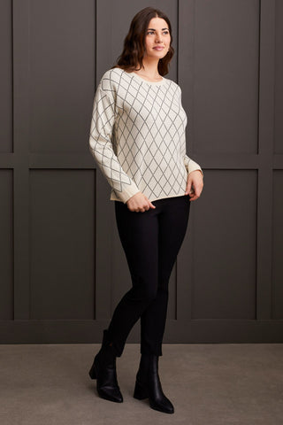 alt view 3 - REVERSIBLE COTTON CREW NECK SWEATER-Moonstone