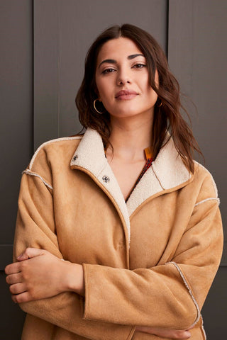 alt view 4 - SNAP-UP REVERSIBLE COAT-Tan