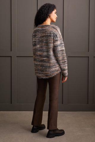 alt view 3 - SOFT LUXE EYELASH SWEATER-Walnut