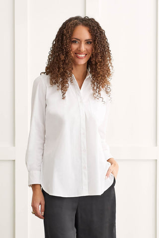 alt view 1 - CLASSIC WHITE BUTTON UP SHIRT-White