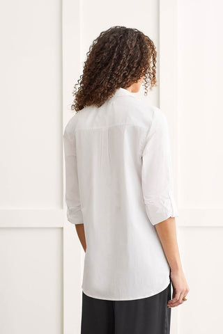 alt view 2 - CLASSIC WHITE BUTTON UP SHIRT-White