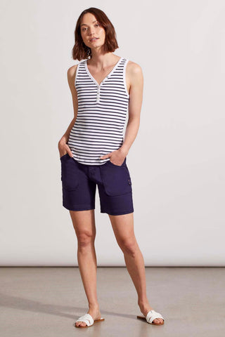 alt view 1 - STRIPED COTTON HENLEY TANK TOP-Nautical stripe